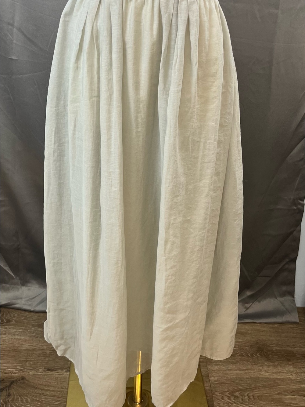 H&M Womens Sheer Crinkle Maxi Skirt Sage Green Large Boho Fairycore Western